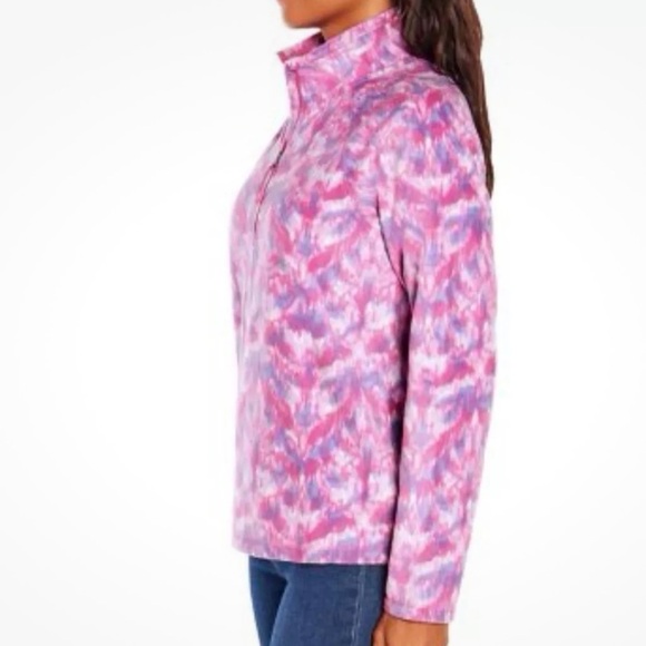 NWT EDDIE BAUER Polar Fleece Quarter Zip Long Sleeve Pullover Size Large - Picture 3 of 5